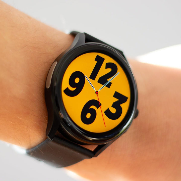 Neo (2024) Negru rotund - ceas de sănătate Smartwatch - ECG + funcție HRV - BT Bluetooth - Apnee de somn - Tensiune arterială - curea din silicon negru, 14-24