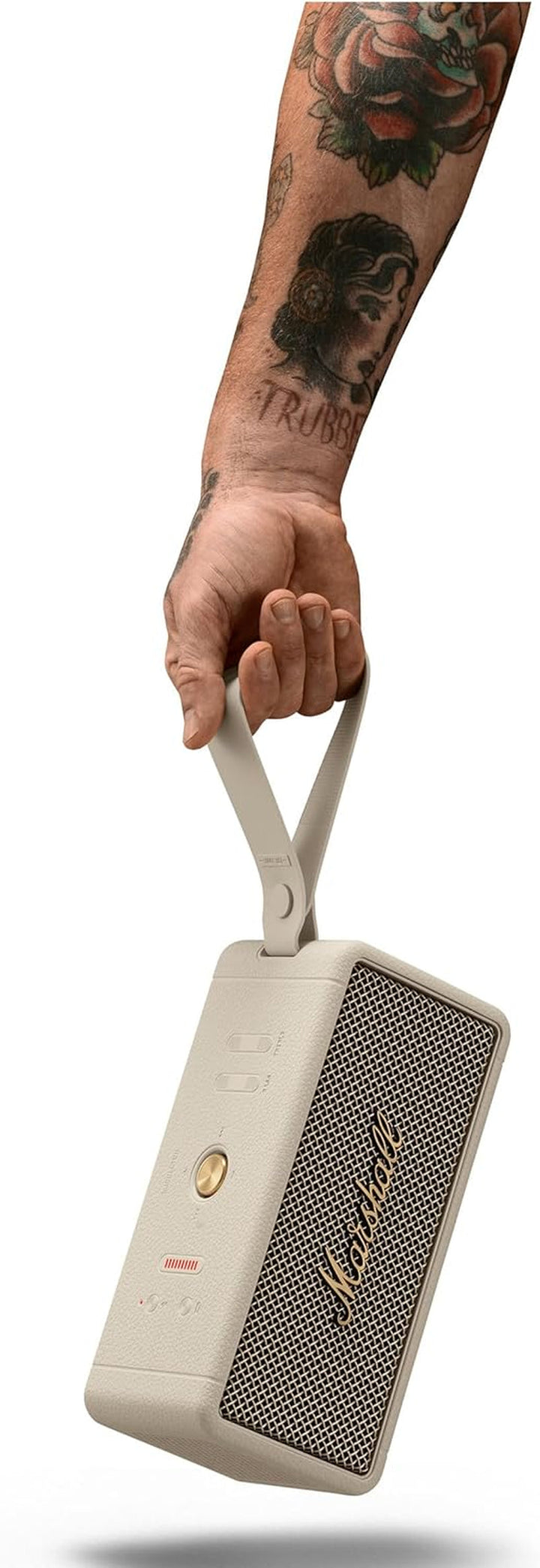 Marshall Middleton Difuzor Bluetooth portabil fără fir, peste 20 de ore de redare portabilă, rezistent la apă IP67 - Cream