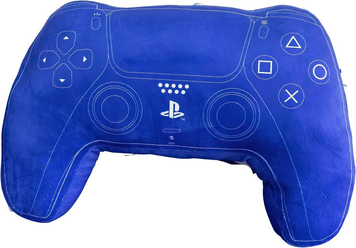Character World: Pernă licențiată oficial în formă de controler Playstation, design de set de mână, pernă de pluș umplută | Perfect pentru dormitor sau decor de jocuri, albastru