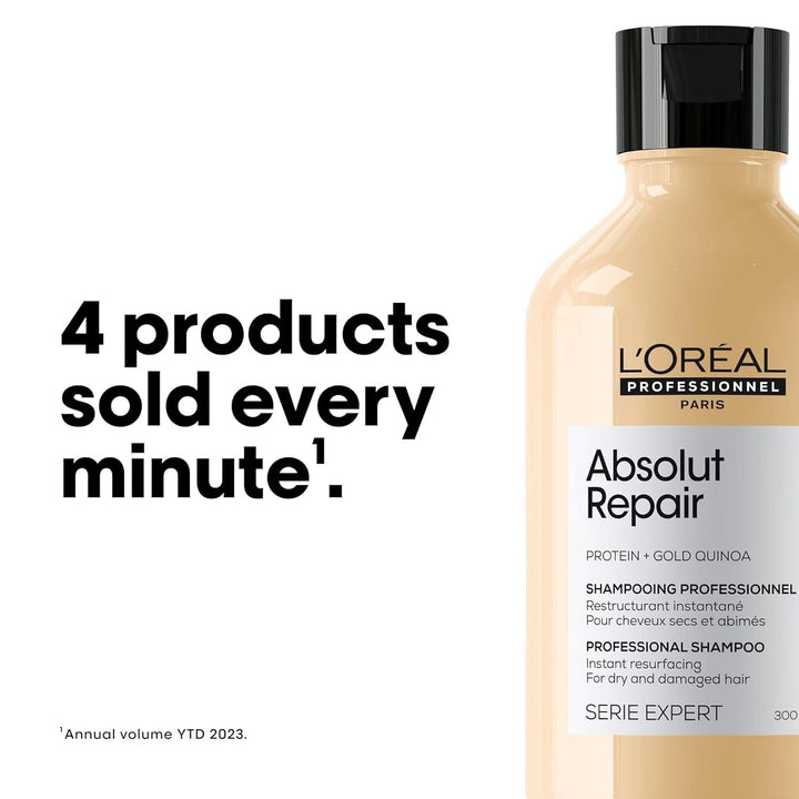 L'OréAl Professionnel Serie Expert Absolut Repair Gold, Quinoa Shampoo + Protein