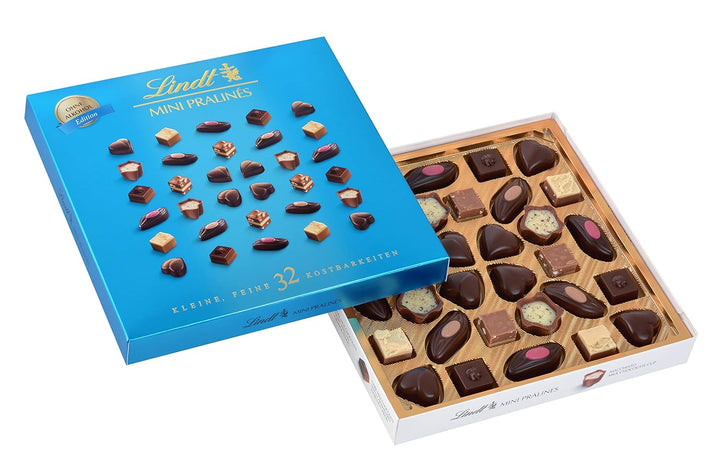 Lindt Schokolade - Mini Pralinés | 2 X 155 G | Pralinen-Schachteln Mit Je 32 Pralinen in 5 Köstlichen Sorten Ohne Alkohol | Pralinengeschenk | Schokoladengeschenk