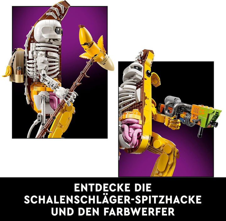 LEGO Fortnite bone shali - Inclusiv aruncător de vopsea și târnăcop pentru bătut boluri - Obiect de colecție pentru fanii jocurilor video - Set de construcție pentru adulți ca decor pentru casă sau birou - 77072