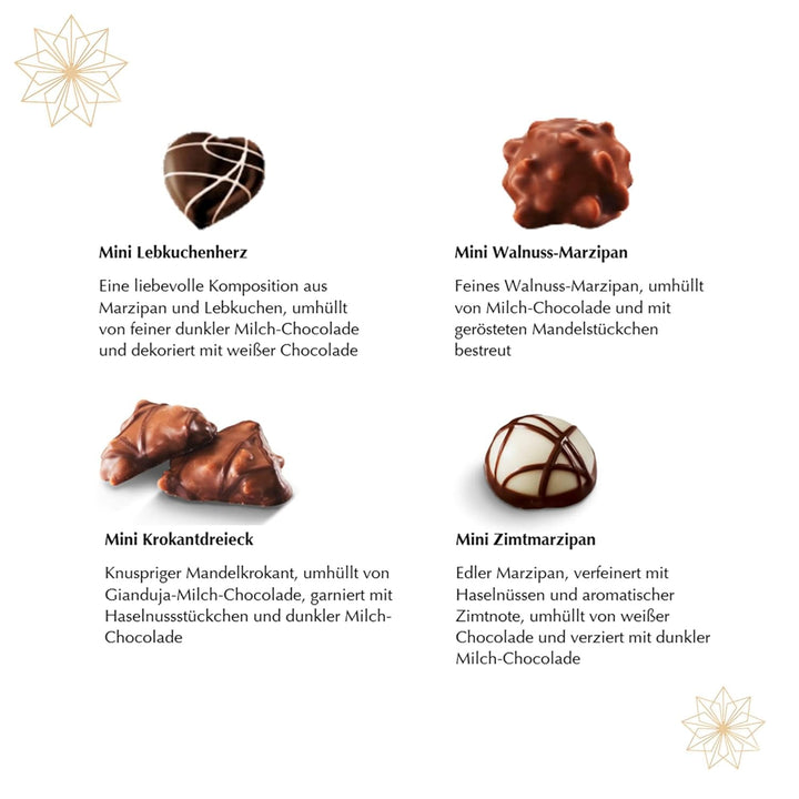 Lindt Schokolade Winter Mini Pralinen | 90G | 20 Feine Pralinés in Vier Unterschiedlichen Sorten | Winterschokolade | Pralinengeschenk | Schokoladengeschenk