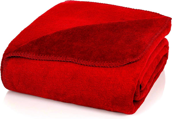 Glart cosy pătură simplu burgundy roșu pătură 130X170 cm canapea, moale și cald pătură de lână extra pufos ca canapea pătură canapea pătură, pătură cuddly pătură cosy, pluș canapea arunca pătură, U1B Paturi si Cuverturi Glart Uni-Burgundy