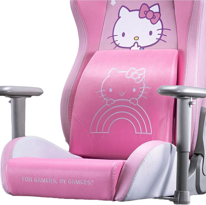 Razer Lumbar Cushion - Suport ergonomic pentru scaune de gaming cu postură perfectă (modelat pentru zona lombară, umplutură cu spumă de memorie, plic moale de catifea) Hello Kitty and Friends Ed.