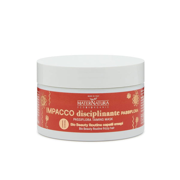 Maternatura, Mască de păr disciplinantă pentru păr creț cu floarea pasiunii, reparare, rezistență și strălucire pentru bucle perfecte, rutină de frumusețe organică pentru păr creț, Made in Italy - 100 ml Masca de par Naty Shop Titlu implicit
