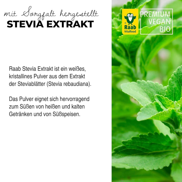 Raab Vitalfood Extract de stevia, ușor de dozat, 50 grame