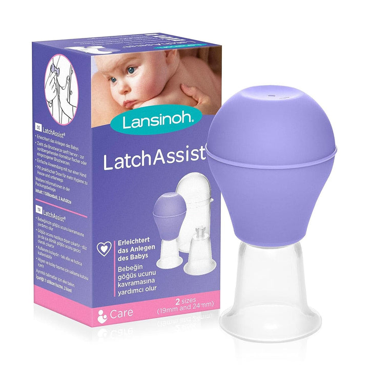 Lansinoh Latch Assist Nipple Everter with Case for Breastfeeding Mums, Offers Temporary Correction of Flat or Inverted Nipples, 2 Size Cones within the Pack and Hygienic Carry Case