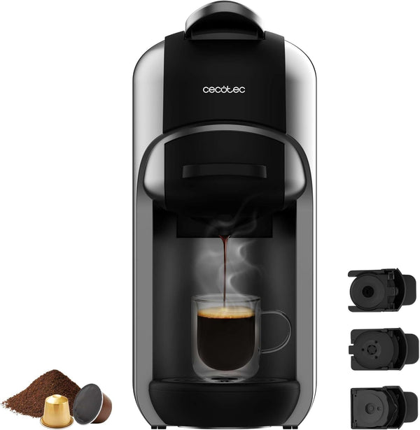 Espressor compact Cecotec Espresso Freestyle, putere maximă 1450 W, termobloc, design elegant și compact, pompă ForceAroma cu presiune de 19 bari, rezervor de apă de 600 ml, oprire automată