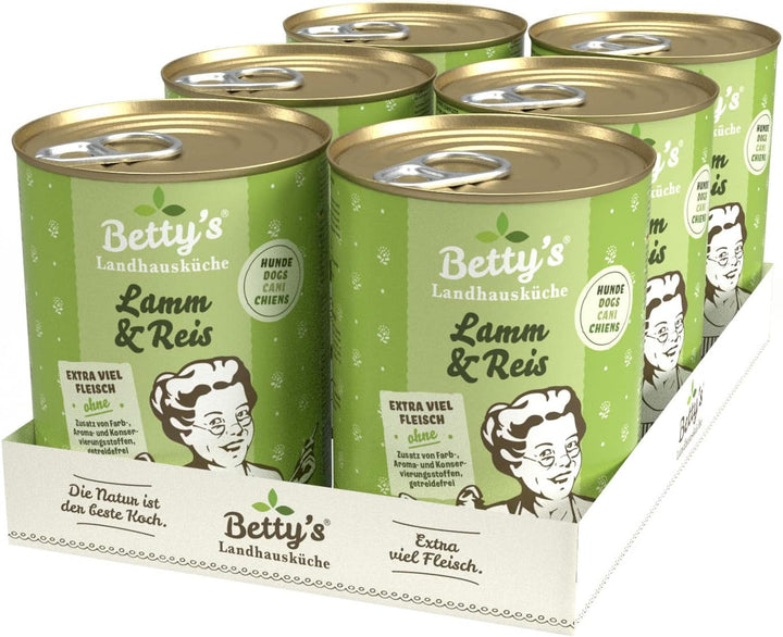Betty'S Landhausküche cutie de hrană umedă pentru pisici, Fără cereale, Cea mai bună calitate, Carne de înaltă calitate, Gently cooked, Potrivit pentru toate rasele de pisici, Pui și fazan cu ulei de borangic 6 X 200 G