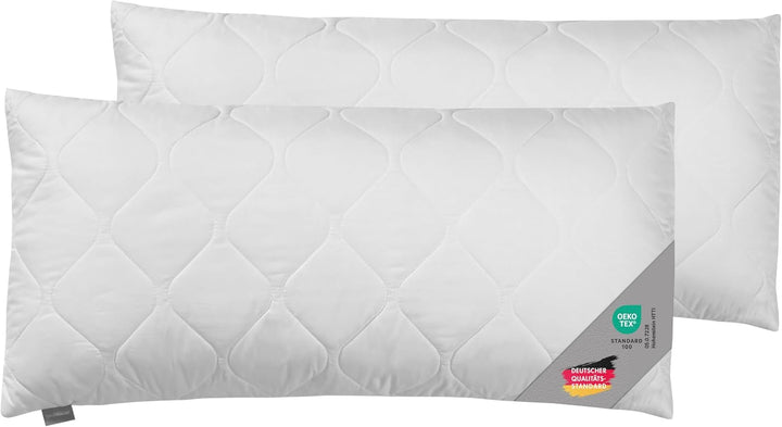 Traumnacht Cozy - Set de 2 perne cu husă din microfibră moale, pernă certificată Oeko-Tex cu fermoar, 80X80 cm, produsă în conformitate cu standardul de calitate german Perne standard Naty Shop Pachet de 2 40 X 60