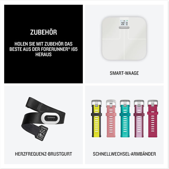 Garmin Forerunner 165 Music - smartwatch GPS ușor pentru alergare, cu ecran tactil AMOLED de 1,2", recomandări de antrenament, date despre sănătate, funcții inteligente și muzică pe încheietura mâinii