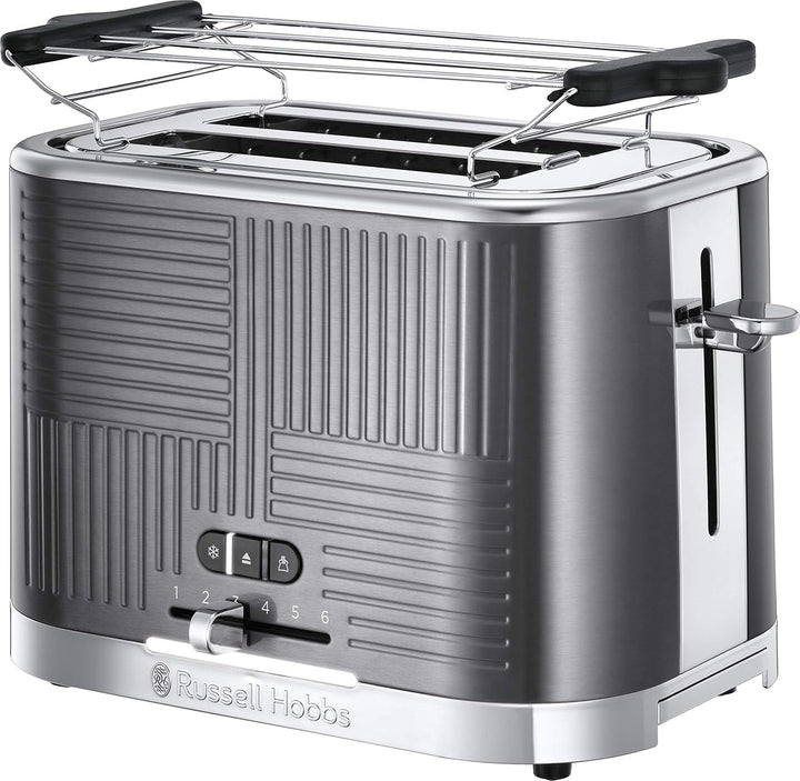 Russell Hobbs 25270-56 Geo Steel Cafetier digital din sticlă, 1000 W, oțel inoxidabil, 1,5 litri