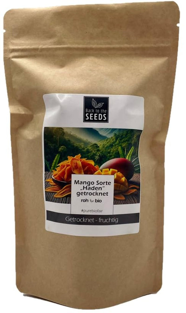 Fâșii de mango - soiul "Haden" - uscate - organice - calitatea alimentelor crude - 400 g Produse deshidratate Naty Shop Titlu implicit
