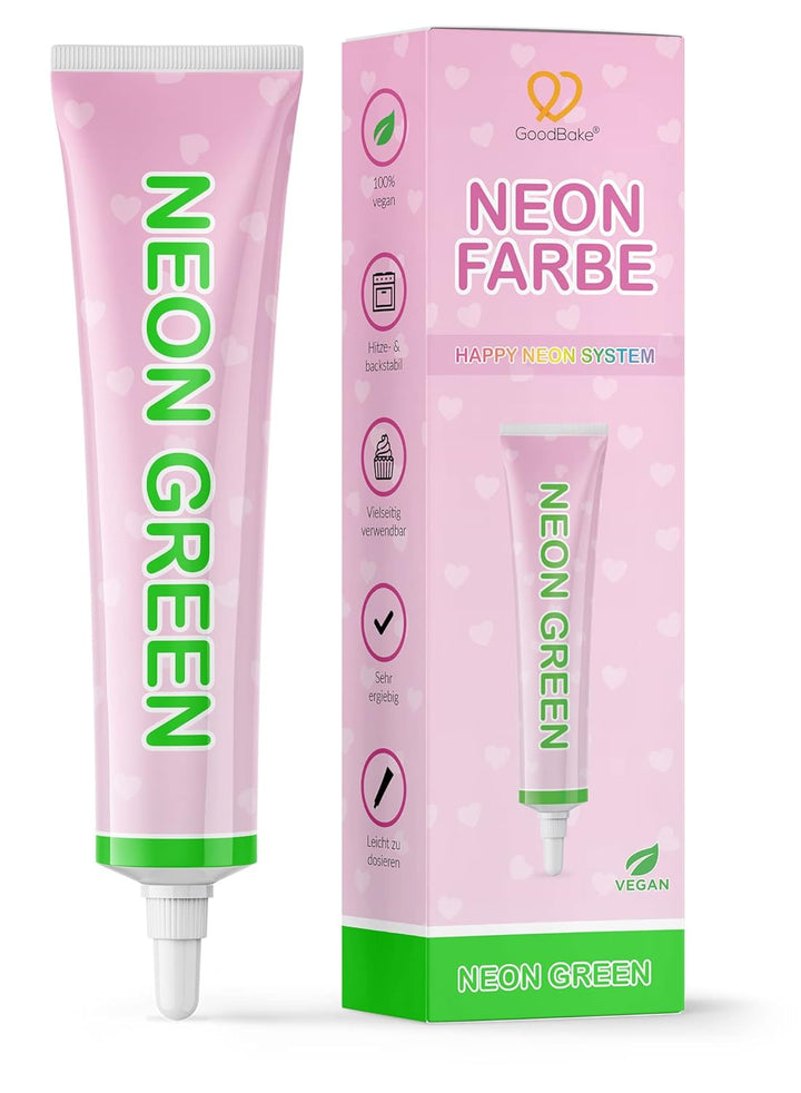 Goodbake Neonlebensmittelfarben 6 Farben Set – Intensive Lebensmittelfarbe – Lebensmittelfarbpaste – Zum Einfärben Von Torten, Fondant, Buttercreme Uvm. – 100% Vegan