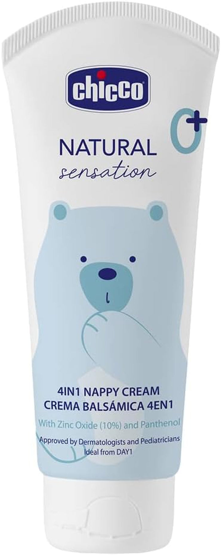 CHICCO NATURAL SENSATION - SET 2: 1 ȘAMPON ȘI BAIE - FĂRĂ USCARE 200 ML, 1 CREMĂ DE SCHIMBARE 4ÎN1 100 ML