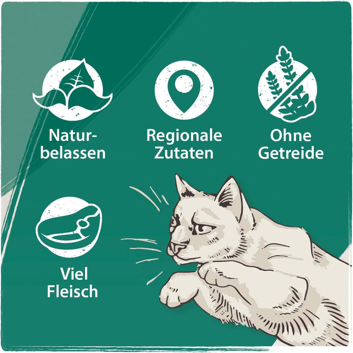 Venandi Animal Premium Hrană umedă pentru pisici, curcan ca monoproteină, 6 x 800 g, fără cereale și naturală, 4,8 kg