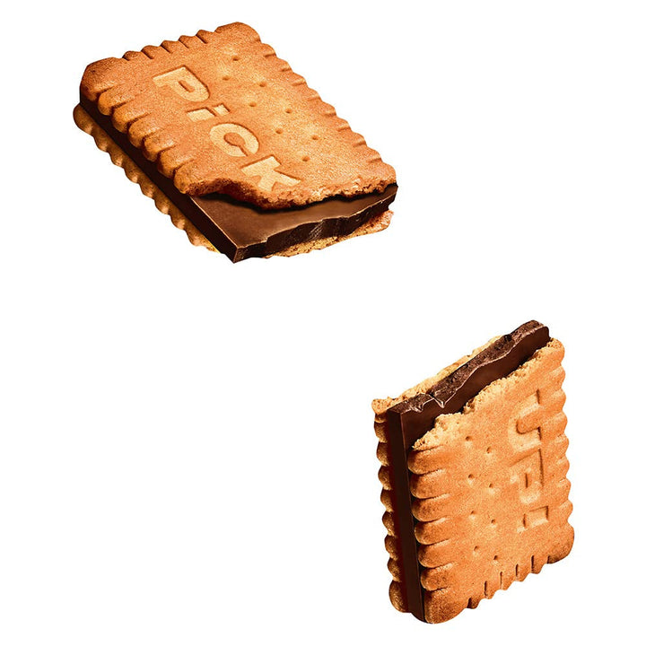 Pick UP! Original, Baton de fursecuri cu o batonă crocantă de ciocolată cu lapte între două fursecuri, Gustare la pachet, 1 pachet (10 x 28 g)