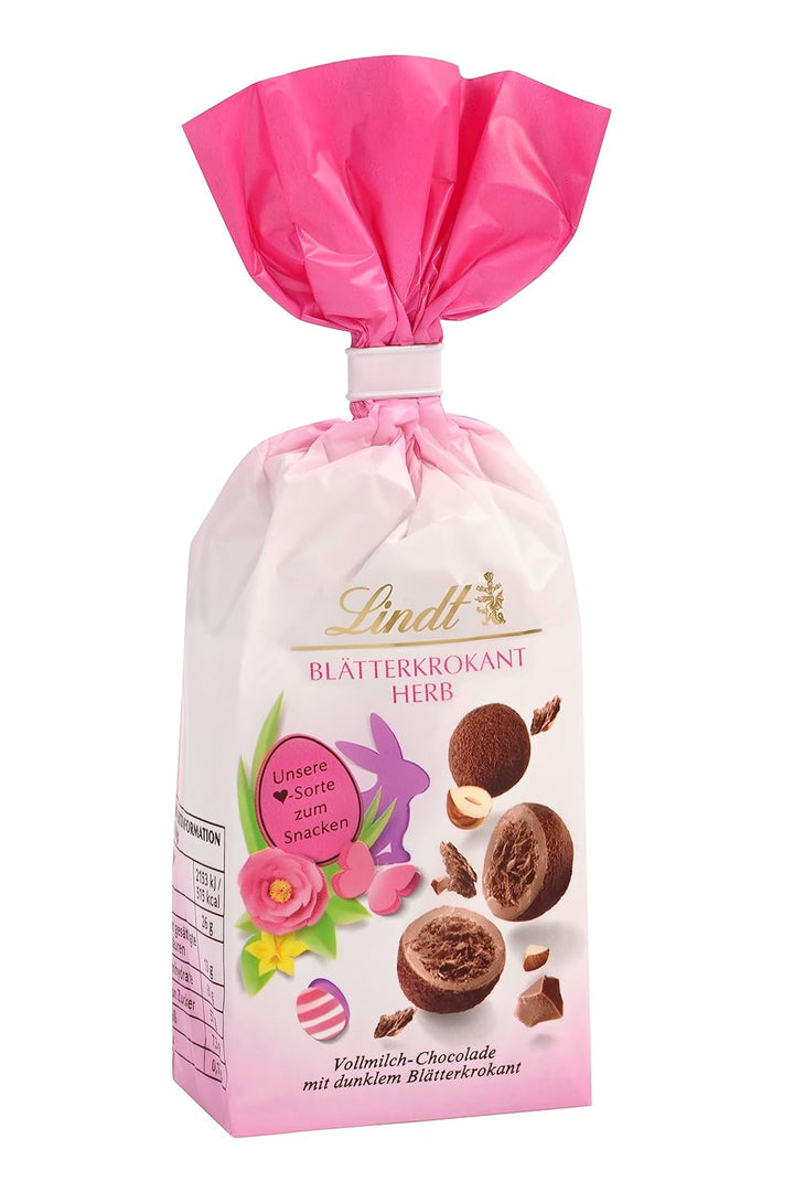 Lindt Schokolade Frühlings-Snacking Blätterkrokant | 100 G | Alpenvollmilch-Schokolade Mit Blätterkrokant | Oster Schokolade | Schokoladengeschenk | Ostereier | Schokoeier