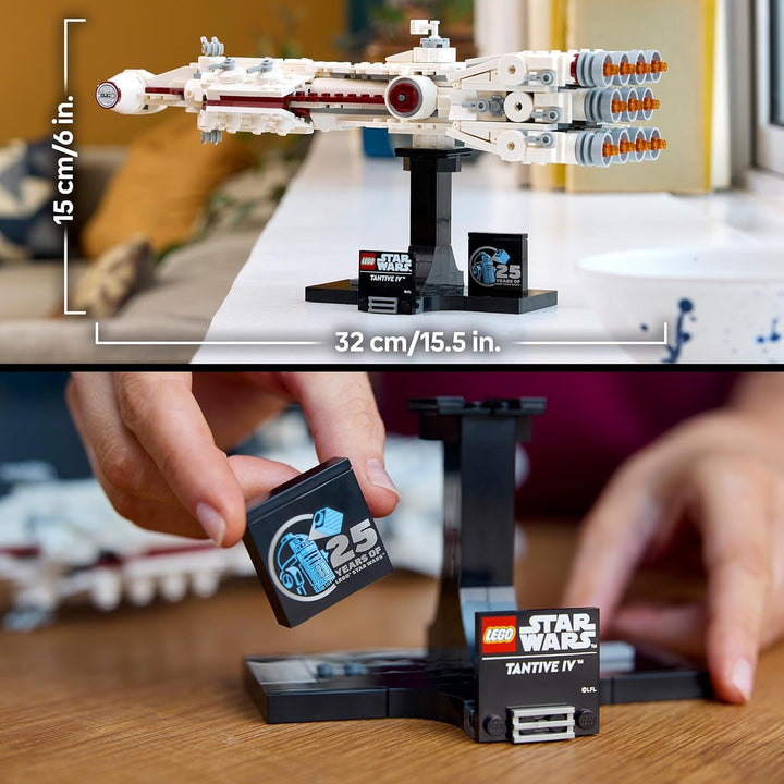 LEGO Star Wars: Tantive IV, model de navă stelară din Star Wars: O nouă speranță de construit și colecționat pentru adulți, Starfighter legendar, cadou minunat pentru fani 75376
