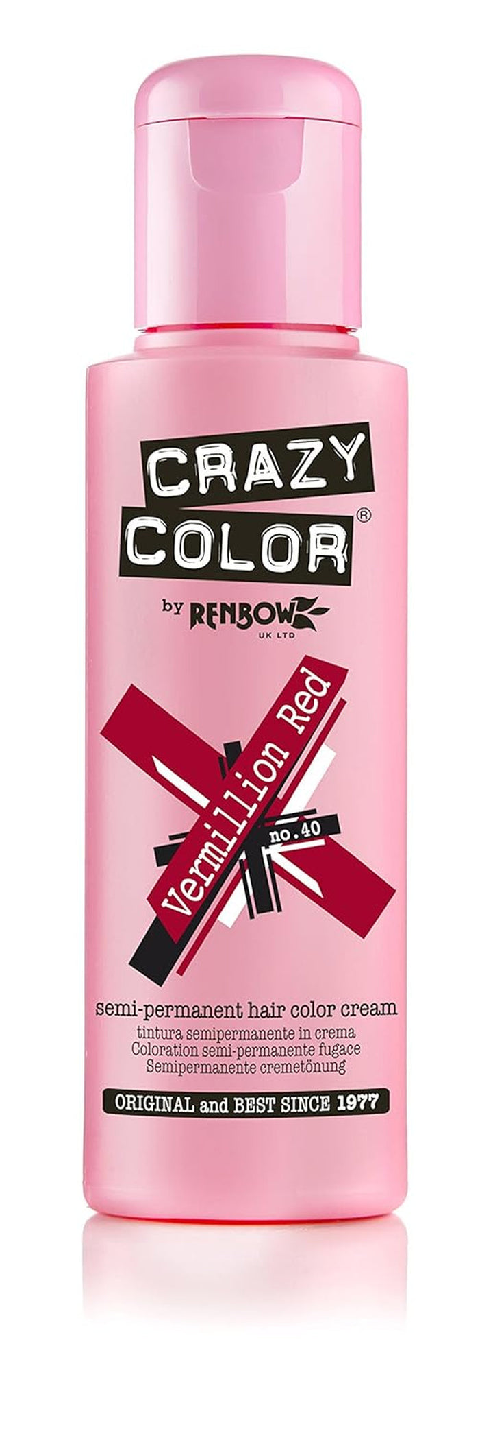 Renbow Semi-Permanent Hair Colour Vopsea portocalie 60-100 ml, 1 pachet (1 x 115 g) Vopsea pentru par Naty Shop Roșu (roșu vermillion) 100 Ml (pachet de 4)