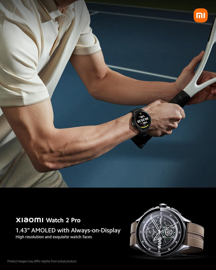Xiaomi Watch 2 Pro - carcasă argintie Bluetooth® cu curea din piele maro
