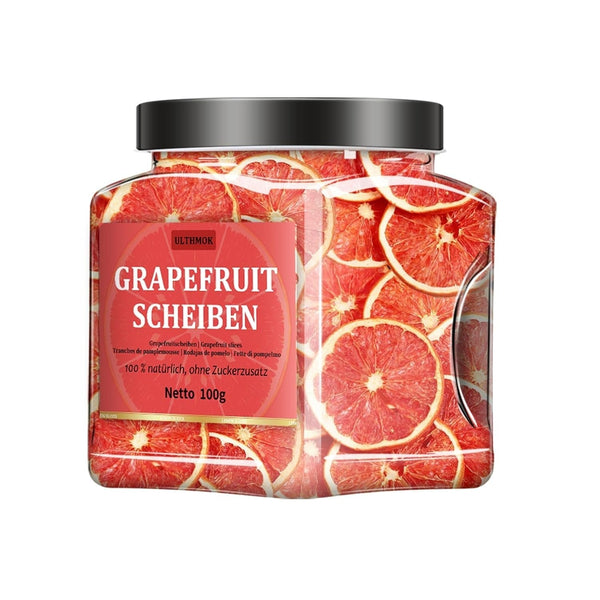 Felii de grapefruit uscate premium 100 g, grapefruit deshidratat, 100% natural, fără aditivi și fără zahăr adăugat. Produse deshidratate Naty Shop Felii de grepfrut