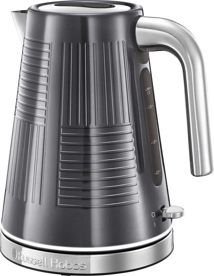 Russell Hobbs 25270-56 Geo Steel Cafetier digital din sticlă, 1000 W, oțel inoxidabil, 1,5 litri