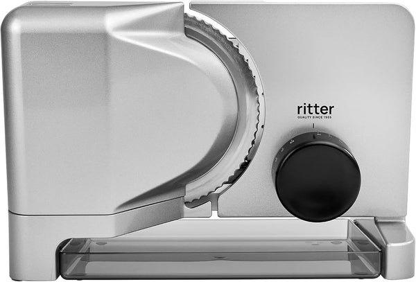 Ritter E 16 Duo plus Elektrischer Allesschneider & Schneidemaschine Aus Metall Mit Eco-Motor, Made in Germany, Silber