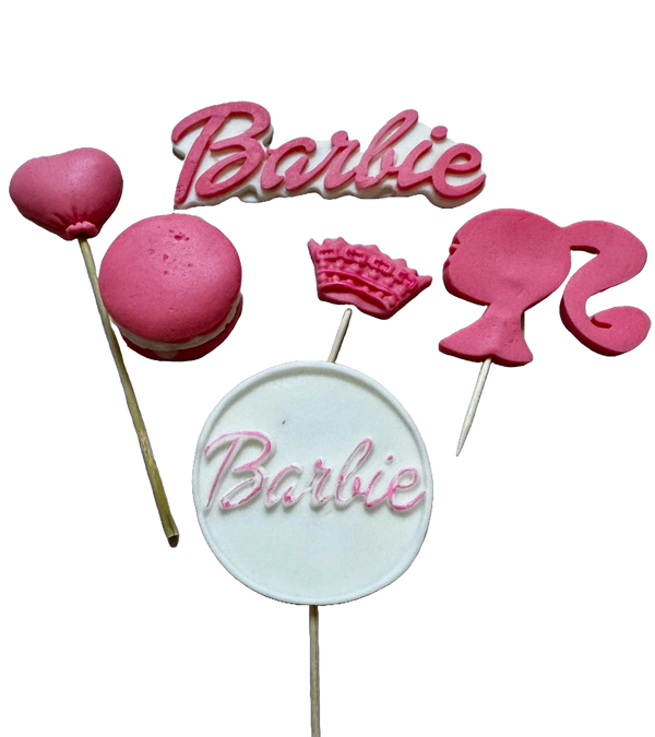 Set 6 decorazioni commestibili da Sugar, Barbie