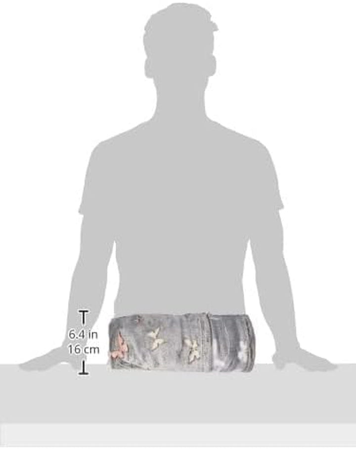 Cuvertură de pat Kanguru Glow, pătură care strălucește pe întuneric, pătură cu fluturi, pătură moale 130X150Cm, cuvertură de pat luminoasă canapea. Pătură pentru copii Glow in the Dark, gri Paturi si Cuverturi Besuche den Kanguru-Store