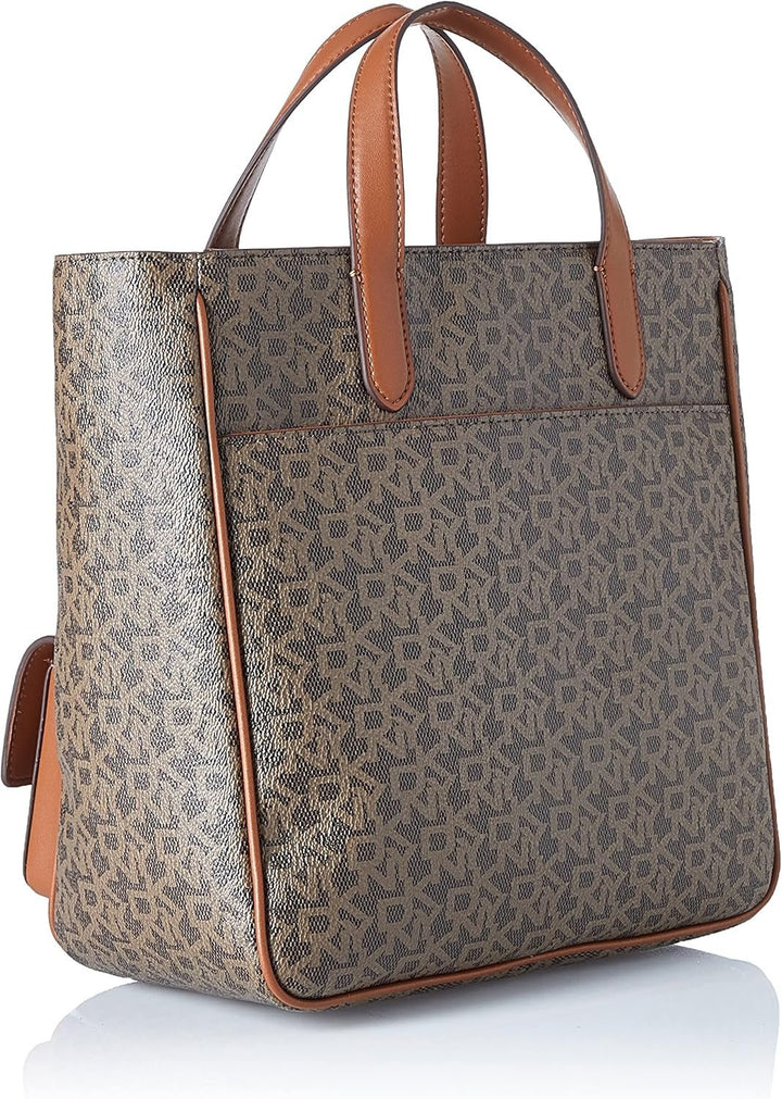Geantă tip tote messenger Zyon pentru femei DKNY, mocha/caramel, mărime unică Genti Femei Naty Shop