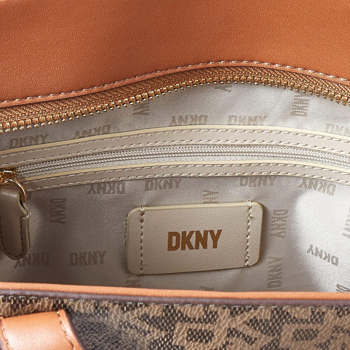 Geantă tip tote messenger Zyon pentru femei DKNY, mocha/caramel, mărime unică Genti Femei Naty Shop
