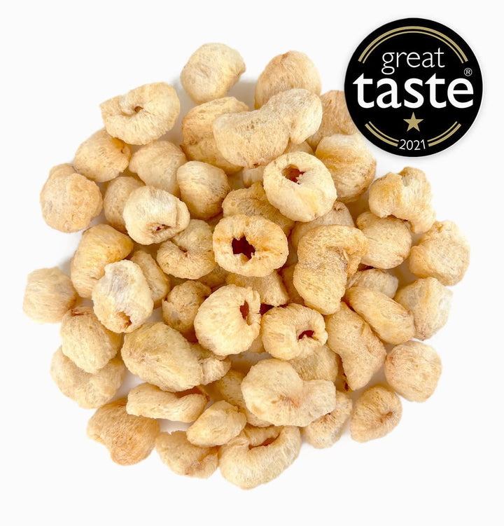 Lichi uscat BRIX | Lichi natural, uscat 95 g | Premiul Great Taste pentru fructe uscate | Fără OMG, fără gluten, vegan, vitamine conservate Produse deshidratate Naty Shop