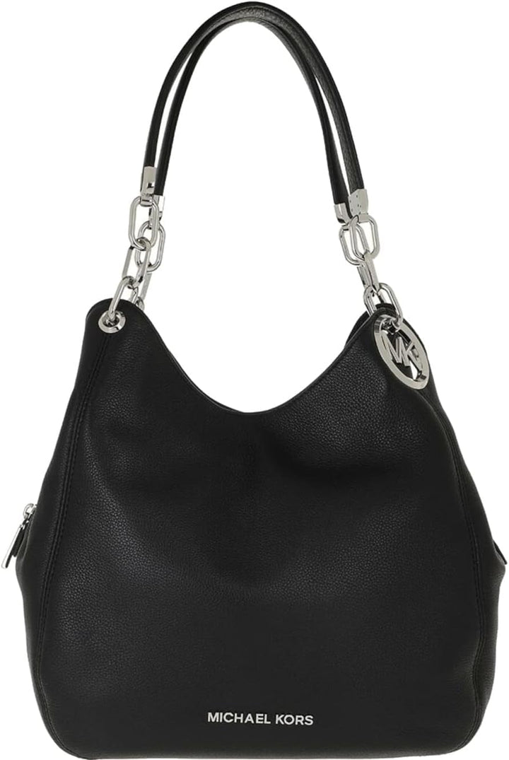 Michael Kors, geantă de umăr cu lanț Genti Femei Naty Shop Negru/argintiu
