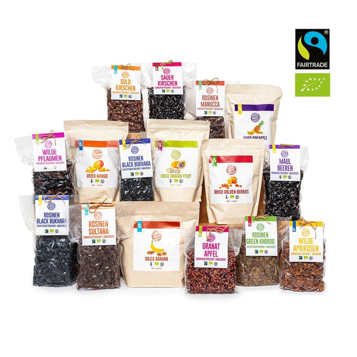 PAKKA - Sultane Sultana organice Fairtrade 1kg, fără semințe, fără coajă și uscate la soare Sultane Sultana din Samarkand Uzbekistan 1000g Produse deshidratate Naty Shop