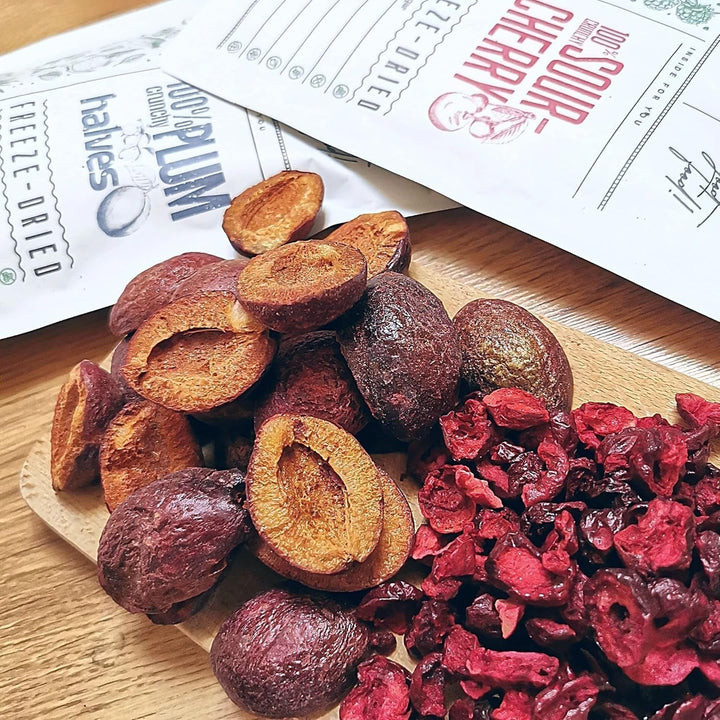 Prune liofilizate | Prune liofilizate 100% naturale | Fără zahăr adăugat Dulciuri liofilizate sănătoase | Prune liofilizate Fructe liofilizate Fructe liofilizate ZingyZoo Produse deshidratate Magazinul meu