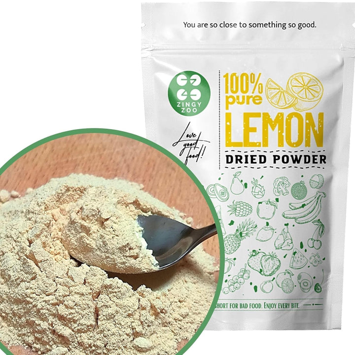 Pulbere de lămâie uscată din lămâi întregi | 100% fructe uscate naturale de calitate alimentară | Pulbere de fructe pure din coajă de lămâie | Lămâi uscate | Fructe uscate (pulbere grosieră) Produse deshidratate Naty Shop Pulbere fină
