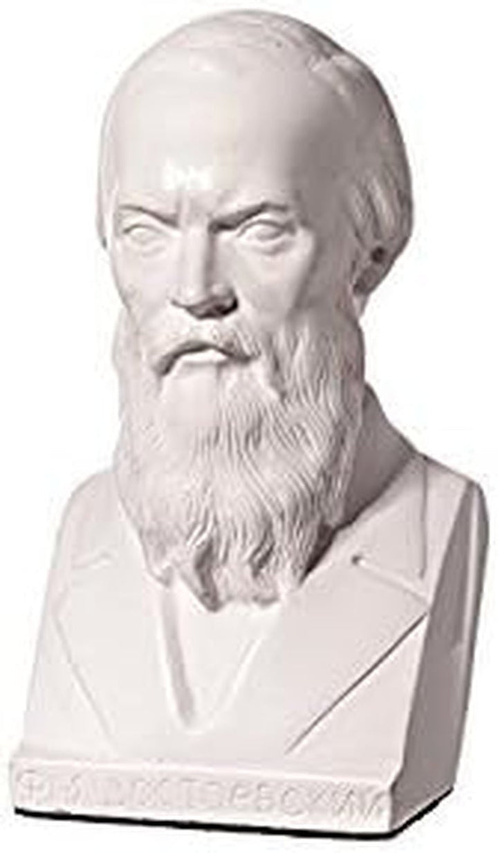 Scriitor rus Fiodor Dostoievski bust marmură statuie sculptură 14 cm alb Statuete si sculpturi Naty Shop Titlu implicit