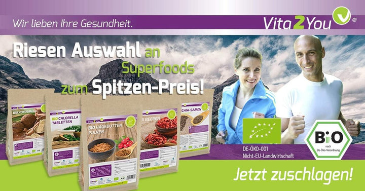 Vita2You Goji berries 1kg - wolfberries - uscate la soare - nesulfurate și fără aditivi - 1000g - zip bag - calitate premium Produse deshidratate Naty Shop